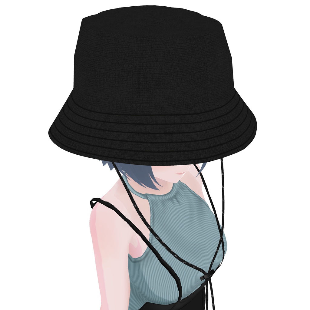 【VRoid】裏地プリントバケットハット printed lining bucket hat