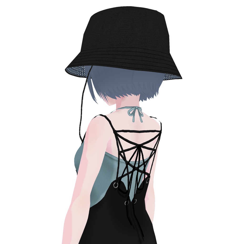 【VRoid】裏地プリントバケットハット printed lining bucket hat