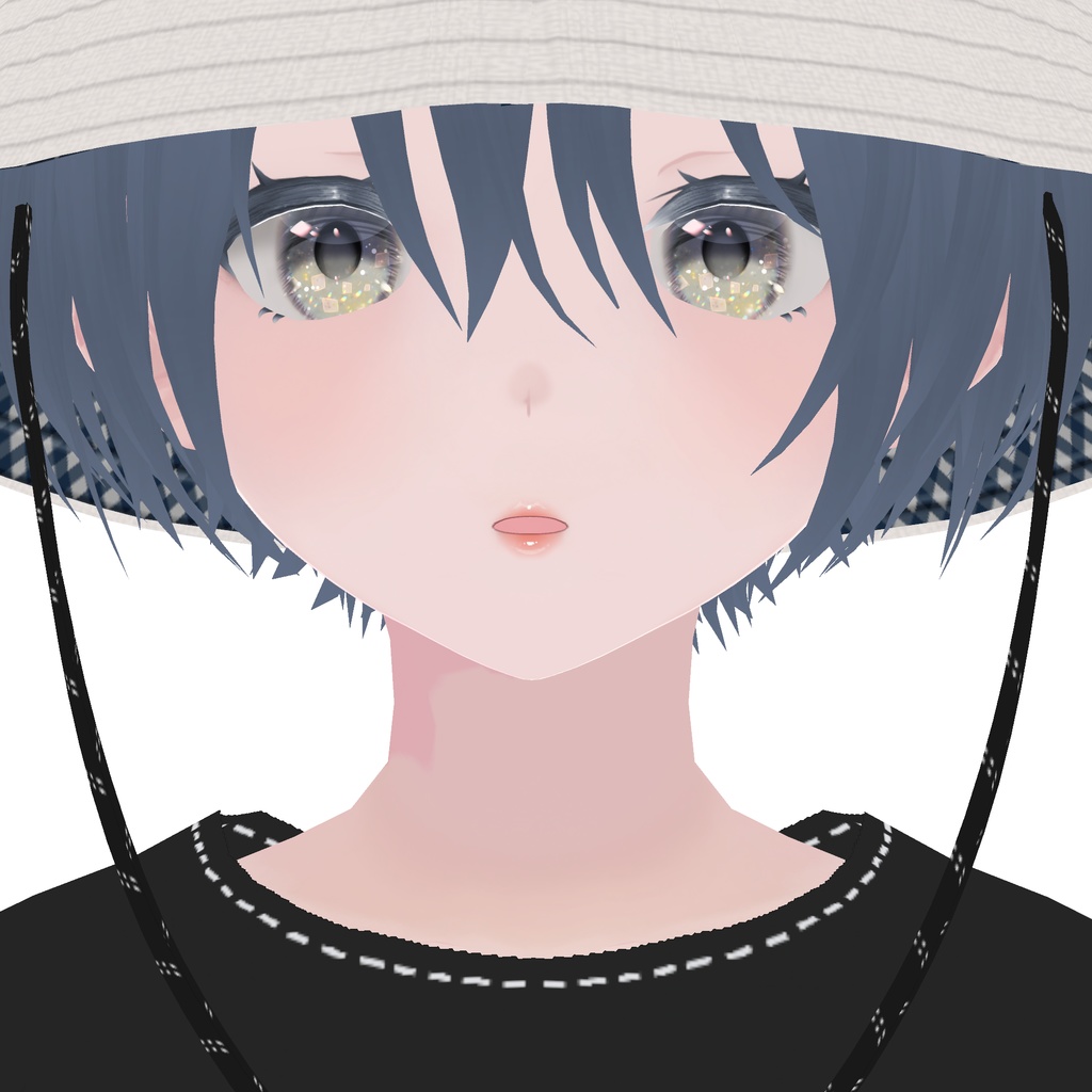 【VRoid】裏地プリントバケットハット printed lining bucket hat