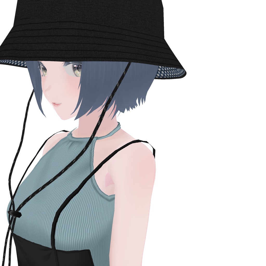 【VRoid】裏地プリントバケットハット printed lining bucket hat