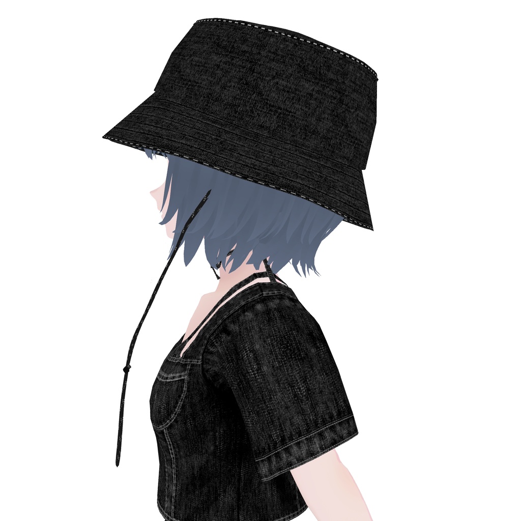 【VRoid】裏地プリントバケットハット printed lining bucket hat