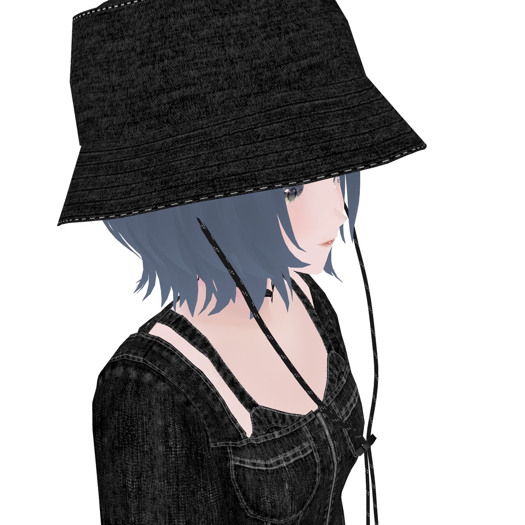 【VRoid】裏地プリントバケットハット printed lining bucket hat