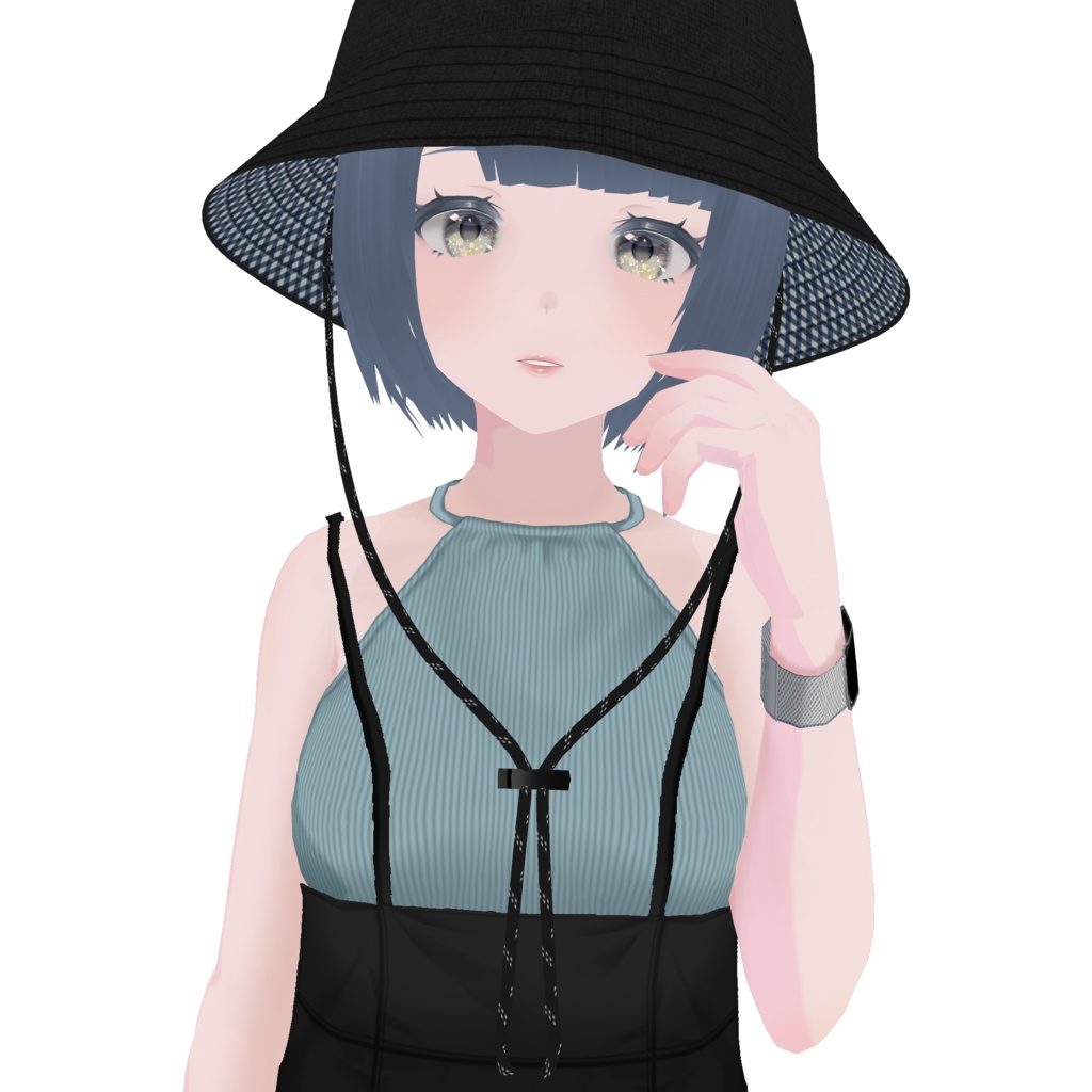 【VRoid】裏地プリントバケットハット printed lining bucket hat