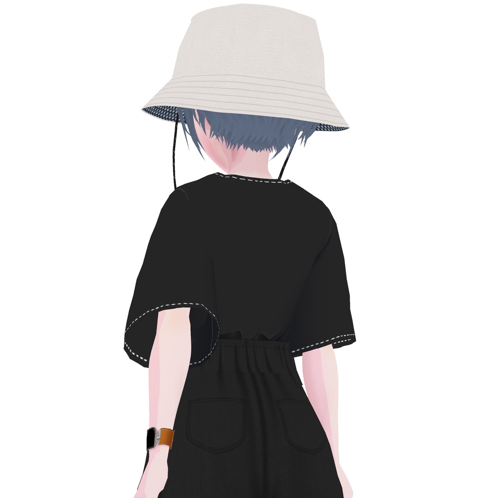 【VRoid】裏地プリントバケットハット printed lining bucket hat