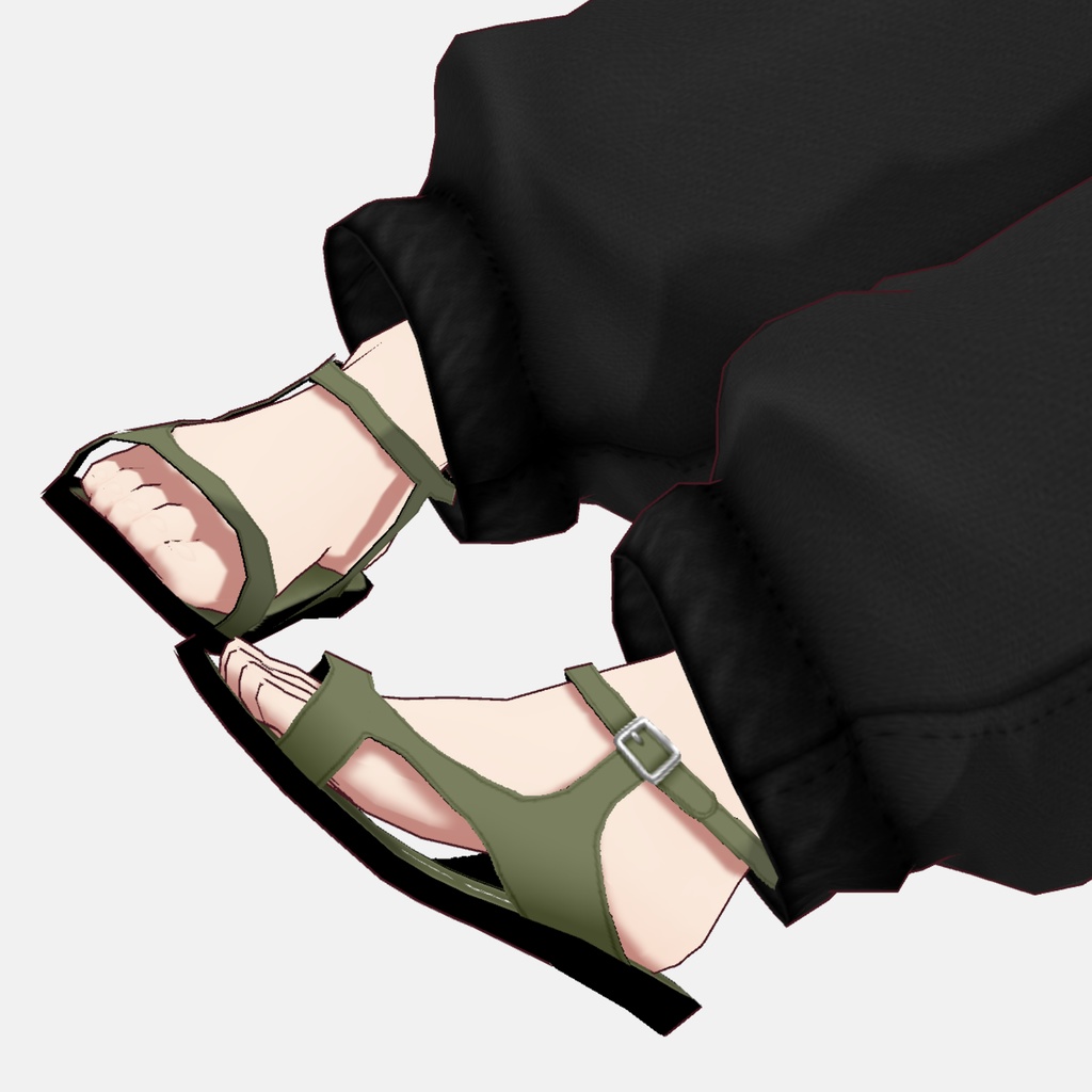 【VRoid】ツートンストラップサンダル Two-tone Strap Sandals
