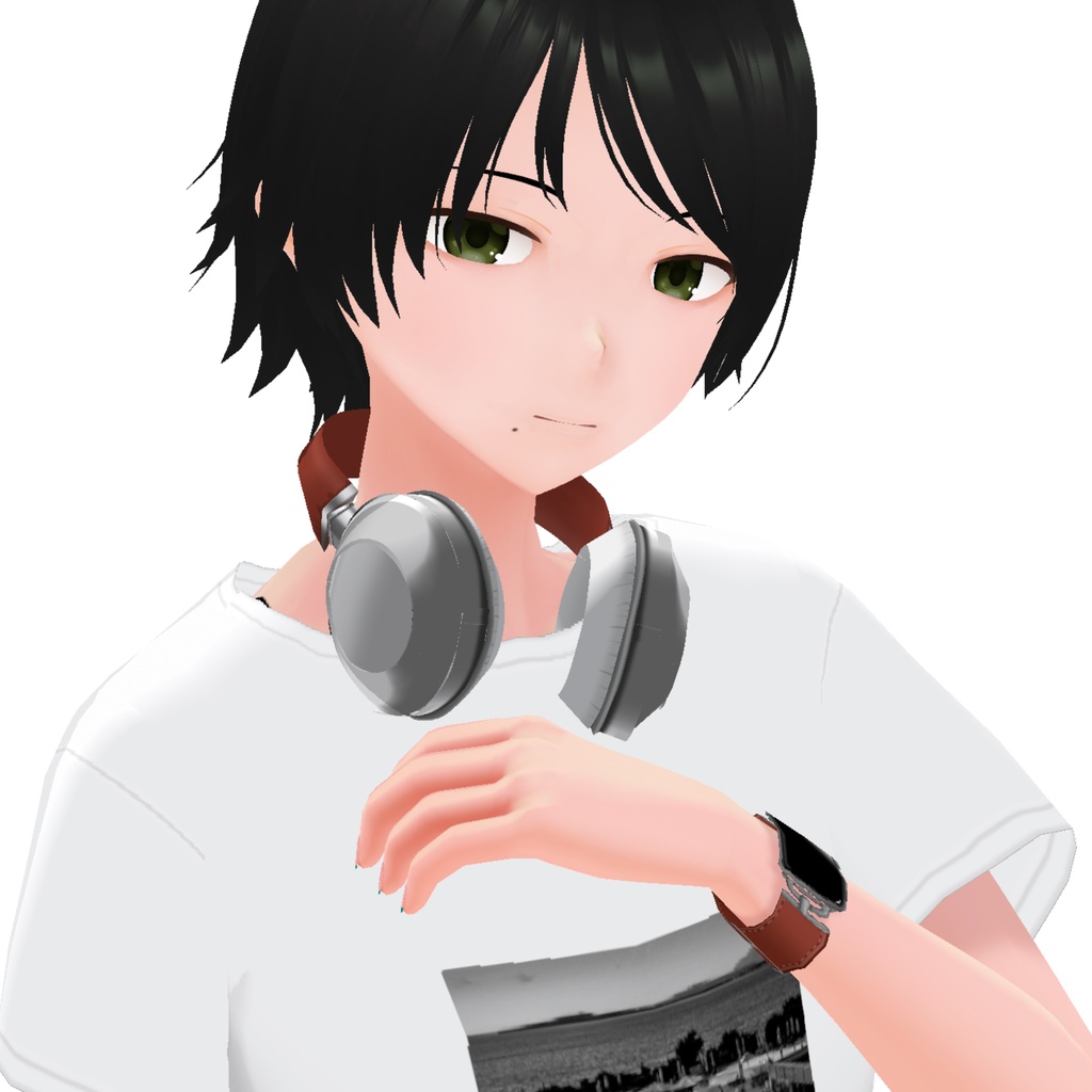 【VRoid】肩かけヘッドホン shoulder headphones