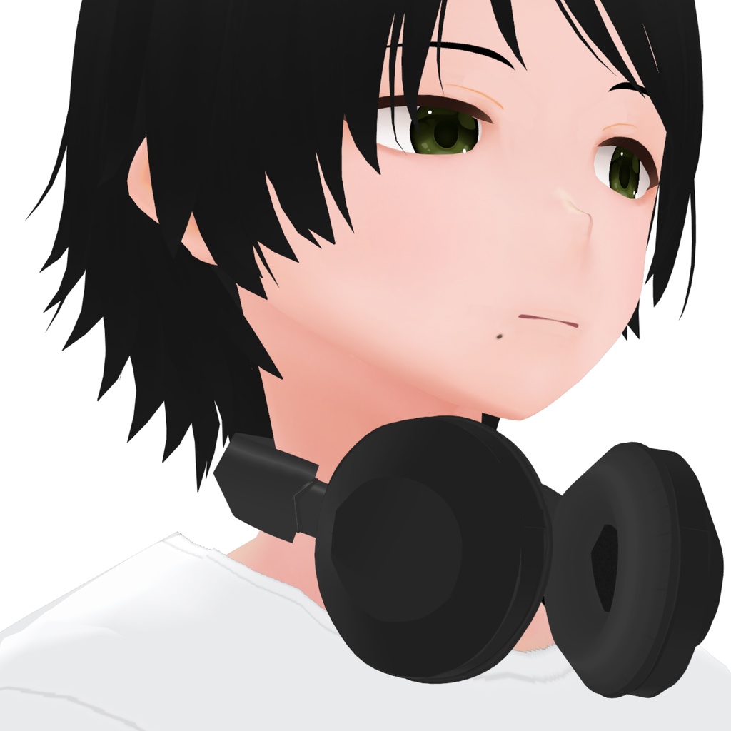 【VRoid】肩かけヘッドホン shoulder headphones