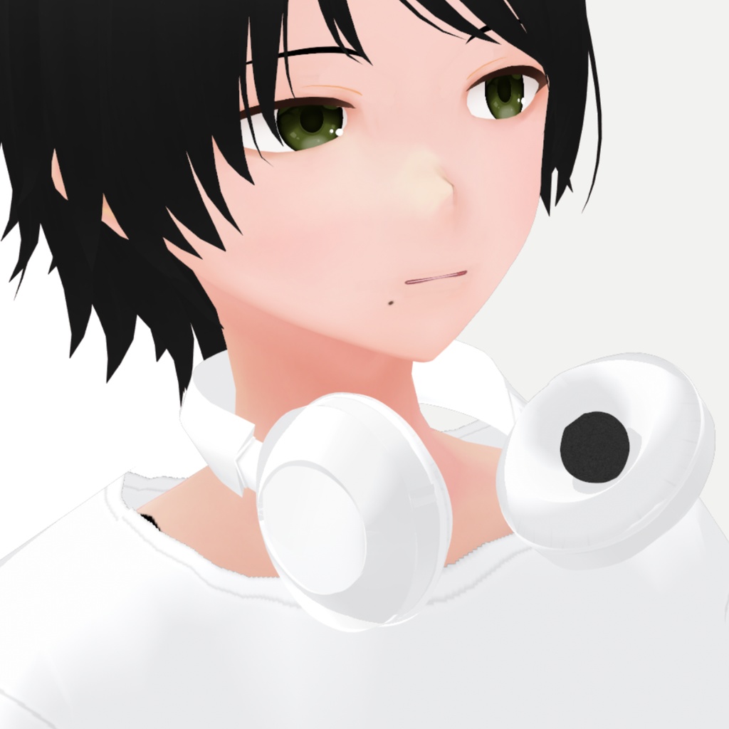 【VRoid】肩かけヘッドホン shoulder headphones