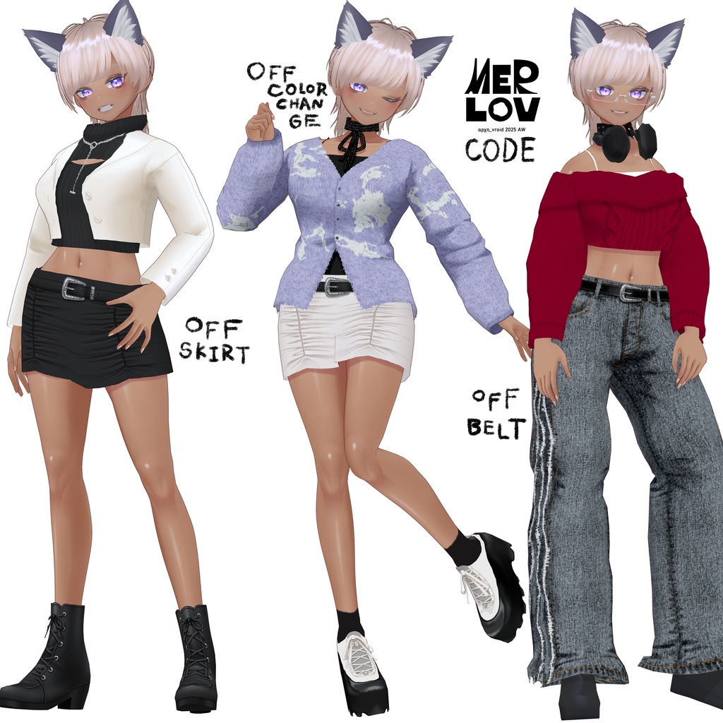 【VRoid】MERLOV「OFF」Women's Winter Clothing 2025AW