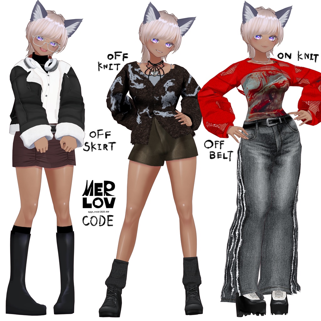 【VRoid】MERLOV「OFF」Women's Winter Clothing 2025AW