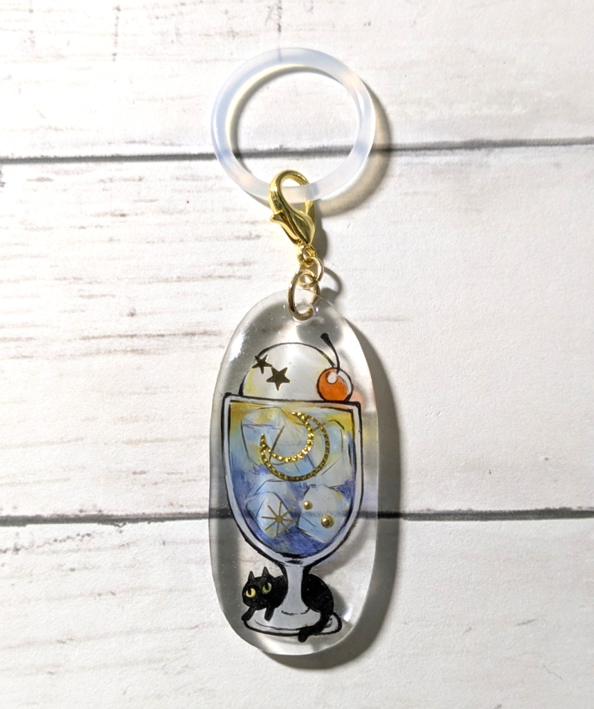 黒猫クリームソーダ　夜空　アンブレラマーカー