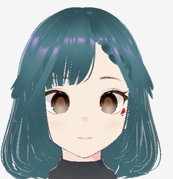 [VRoid Model] Casual Anime Girl Avatar / Short Green Hair VTuber Modelショートヘアの女の子 【3D Model】