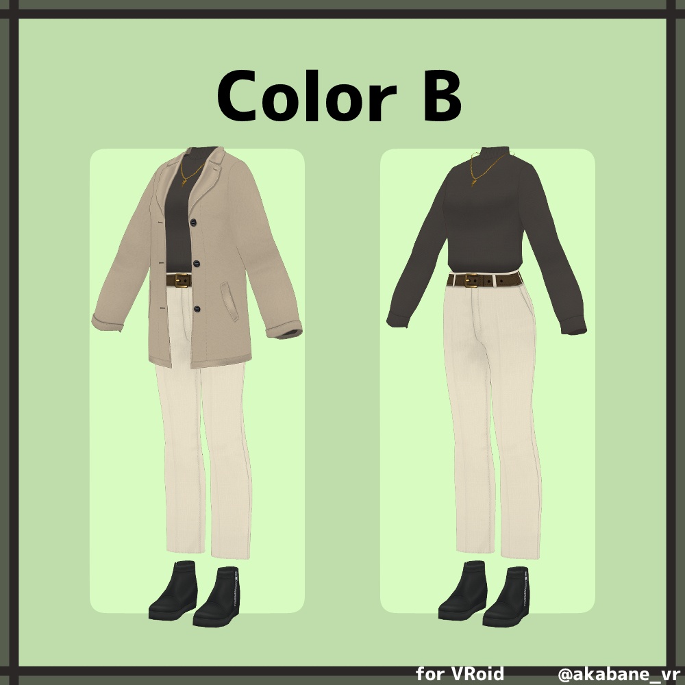 冬のコートコーデ | Winter coat coordination【#VRoid】