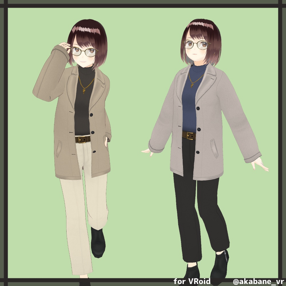 冬のコートコーデ | Winter coat coordination【#VRoid】