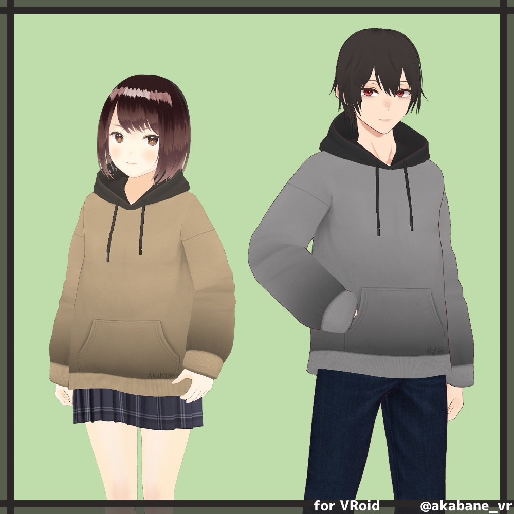 グラデーションパーカー | gradient hoodie【#VRoid】