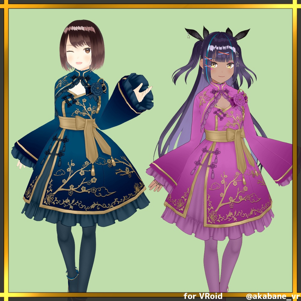 【無料版有り】CLCT for ROMANCE カラー改変ワンピース | CLCT for ROMANCE color modification One-Piece【#VRoid】