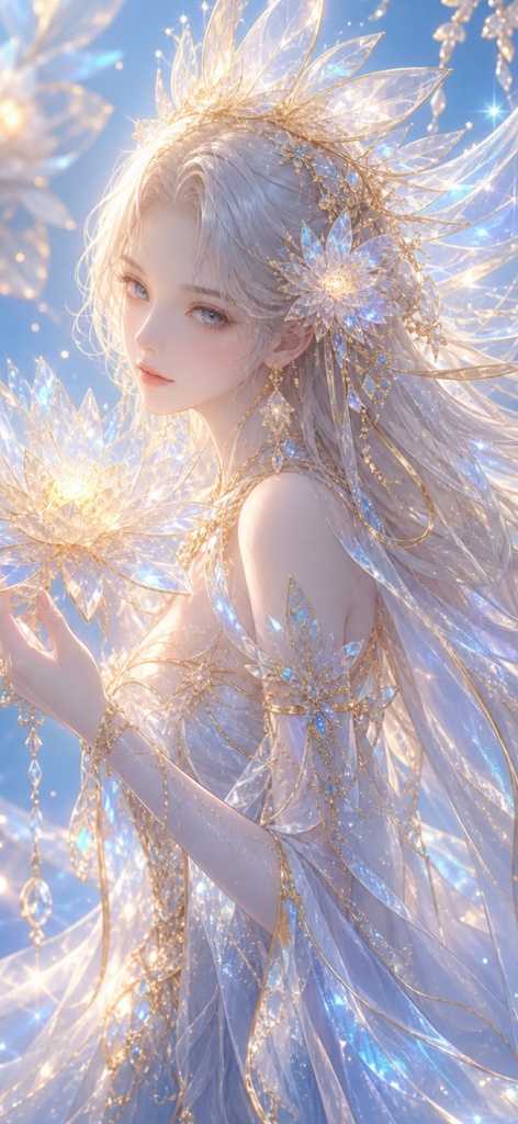 スマホ用待受け/壁紙　light crystal