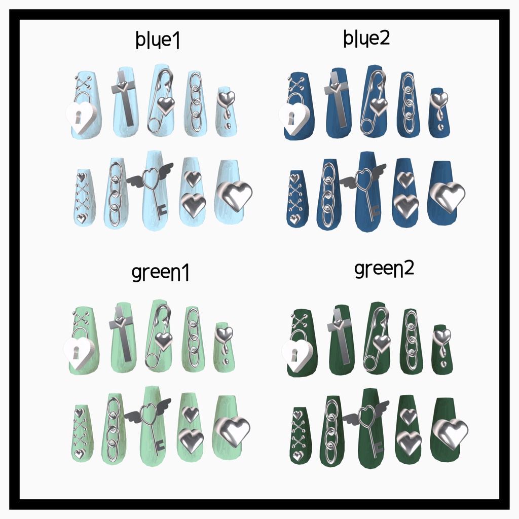 HeartLinkSyndrome🖤チョーカー無料×16colorネイル×4colorピアス【8アバター対応】