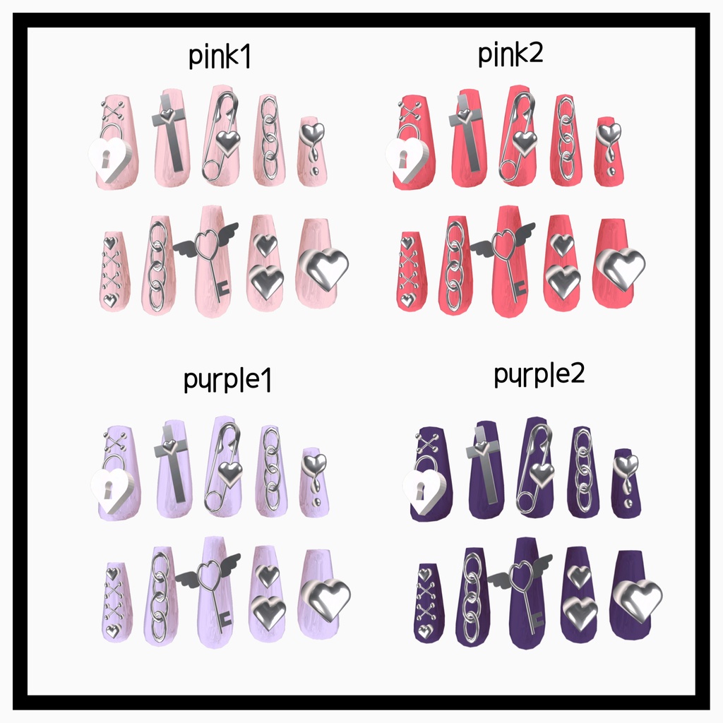 HeartLinkSyndrome🖤チョーカー無料×16colorネイル×4colorピアス【8アバター対応】