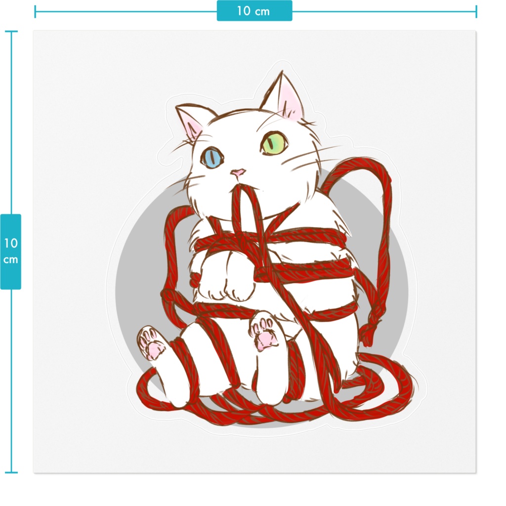 猫緊縛ステッカー