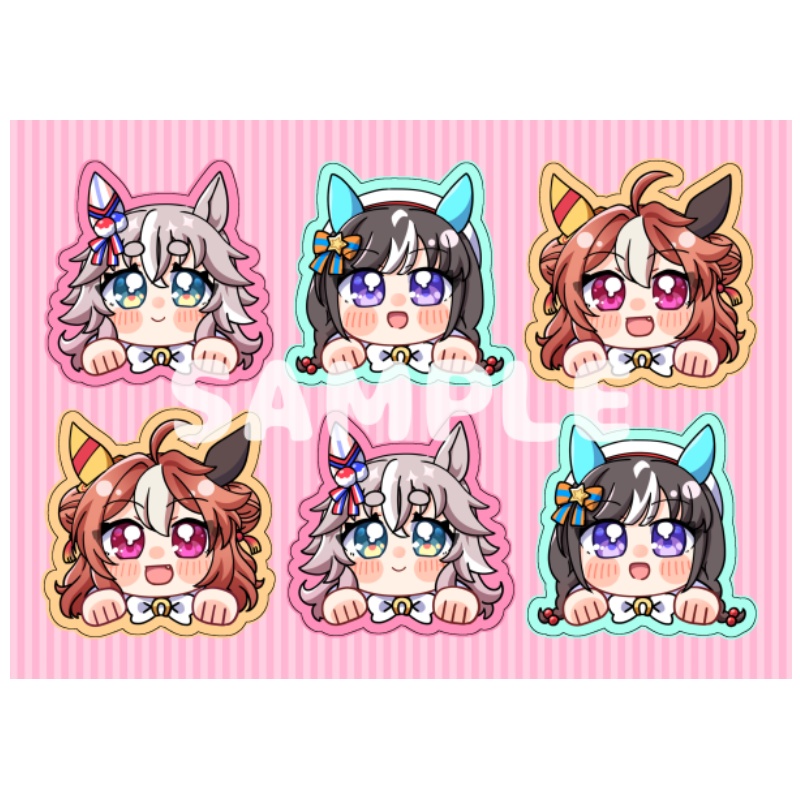 ウマ娘B5ハーフカットシール全2種