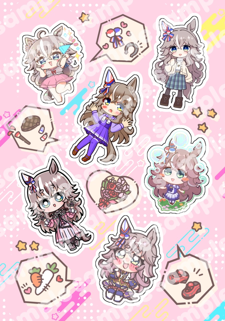 デフォルメ合同シール