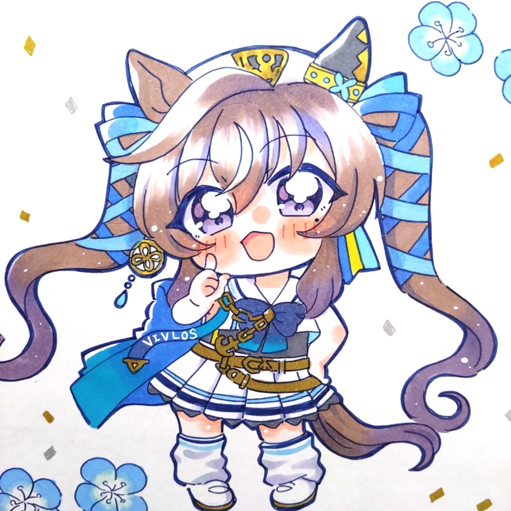ウマ娘手描き大色紙ヴィブロス