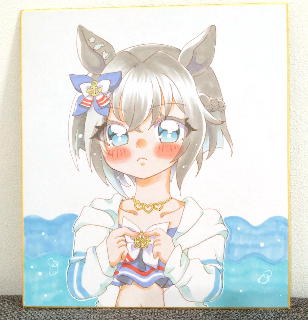 直筆イラストサイン色紙 ウマ娘 シュヴァルグラン Yahoo!オークション - 手描きイラスト 小色紙 シュヴァルグラン