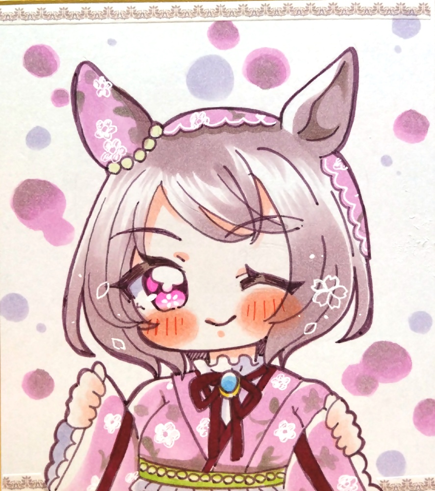 C107ウマ娘色紙(小色紙)メジロマックイーン サクラローレル