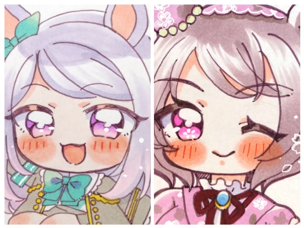 C107ウマ娘色紙（小色紙）メジロマックイーン　サクラローレル