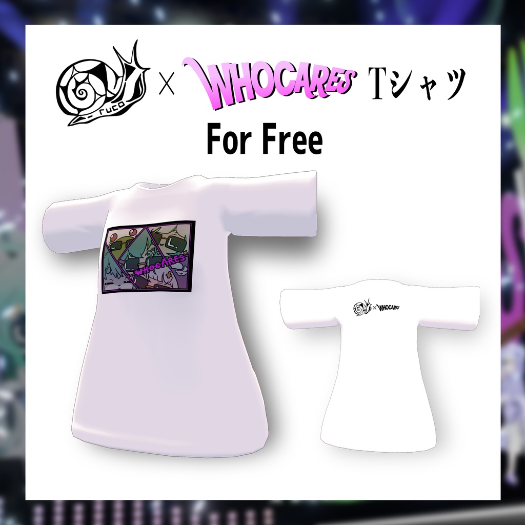 【Free】ruco×WHOCARES　バンドTシャツ