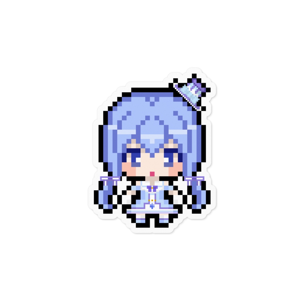 【セール中】【VTuber/水月なるか】ドットイラストステッカー(2枚)
