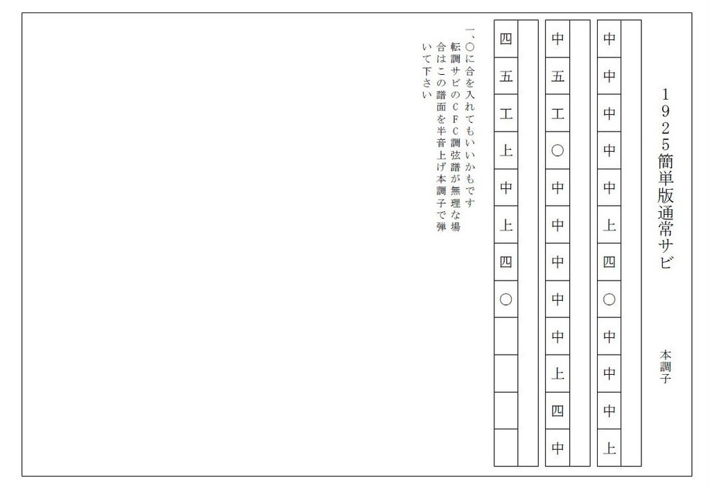 簡易版1925 沖縄三線譜面 日琉芸能プロジェクト530 早紅夜 Booth