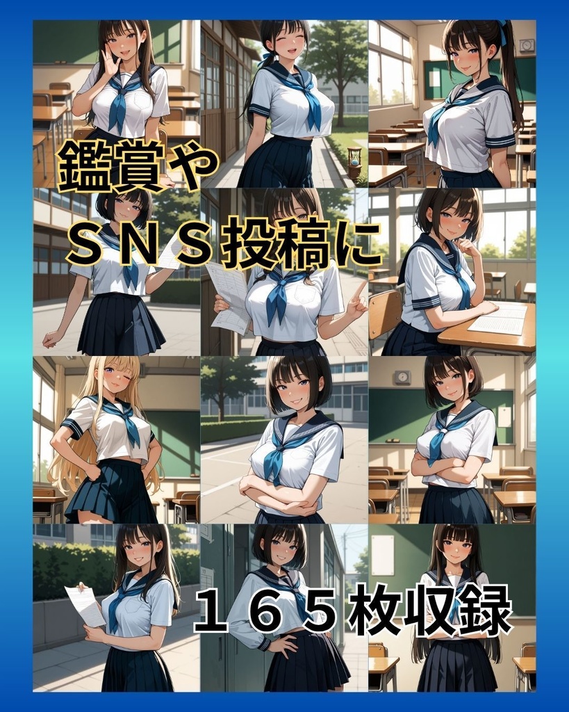 【2次利用可】制服女子 CG素材集【165枚】