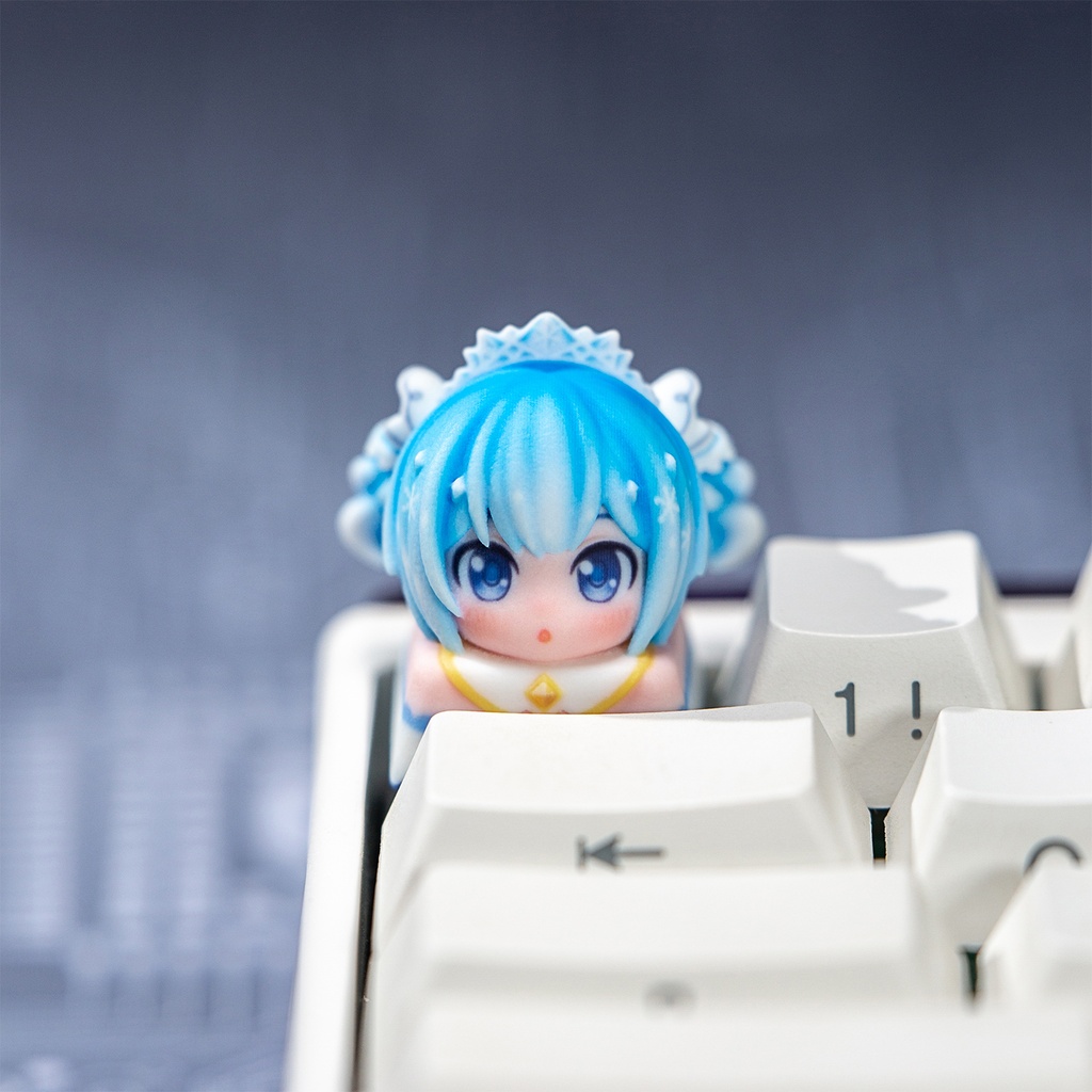 初音ミク Miku風 メカニカルキーボードデフォルメキーキャップ シンフォニー/ラビットホール/雪ミク/招きミク 4種選択可 MXスイッチ対応 超高精細彩色レジン造形 同人グッズ