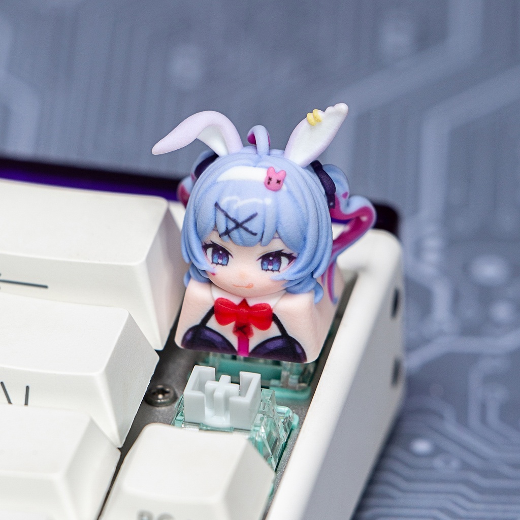 初音ミク Miku風 メカニカルキーボードデフォルメキーキャップ シンフォニー/ラビットホール/雪ミク/招きミク 4種選択可 MXスイッチ対応 超高精細彩色レジン造形 同人グッズ