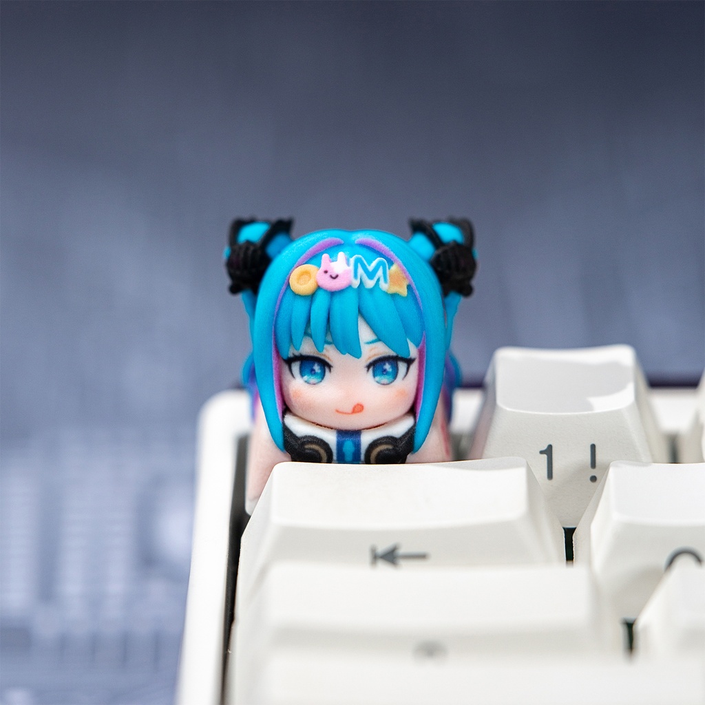 初音ミク Miku風 メカニカルキーボードデフォルメキーキャップ 第2弾 デコミク(Light / Dark)・レーシングミク2026・MIKU WITH YOU 2025 4種選択可 MXスイッチ対応 超高精細彩色レジン造形 同人グッズ