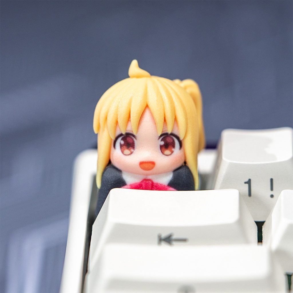 ぼっち・ざ・ろっく! 結束バンド メカニカルキーボードデフォルメキーキャップ 後藤ひとり・伊地知虹夏・山田リョウ・喜多郁代 4種選択可 MXスイッチ対応 超高精細彩色レジン造形 同人グッズ