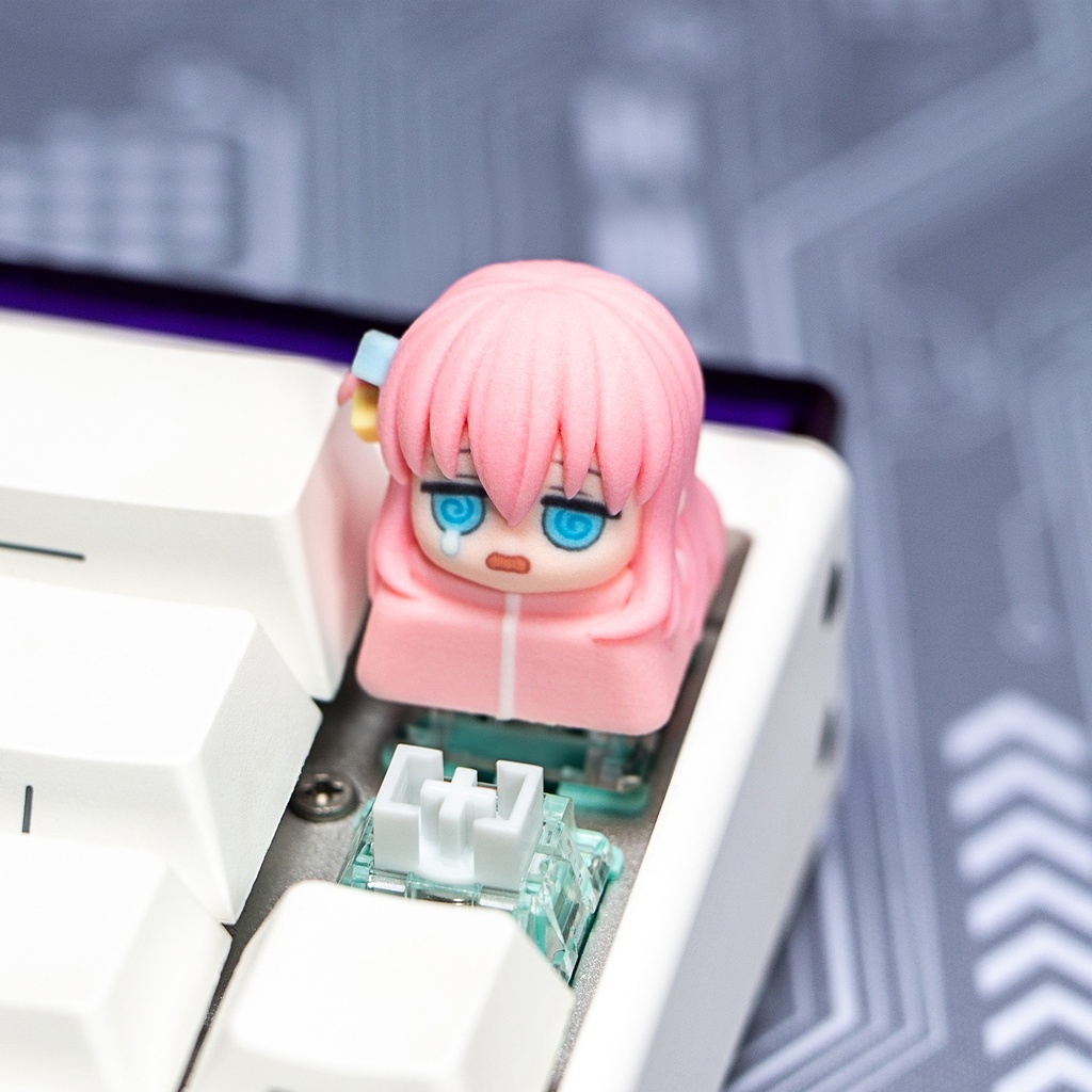 ぼっち・ざ・ろっく! 結束バンド メカニカルキーボードデフォルメキーキャップ 後藤ひとり・伊地知虹夏・山田リョウ・喜多郁代 4種選択可 MXスイッチ対応 超高精細彩色レジン造形 同人グッズ