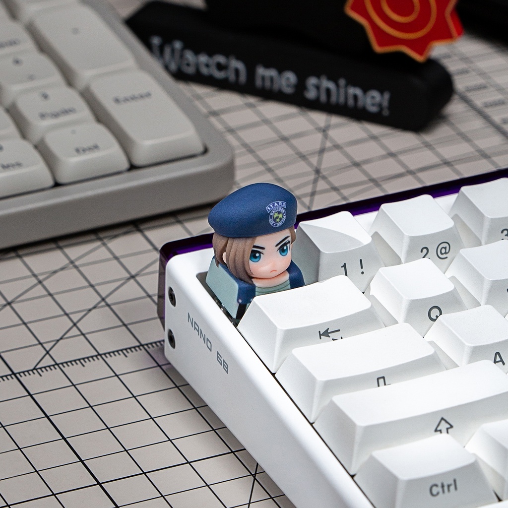 バイオハザード Fan-made メカニカルキーボードデフォルメキーキャップ 第1弾 レオン・エイダ・クレア・ジル 4種選択可 MXスイッチ対応 超高精細彩色レジン造形 同人グッズ