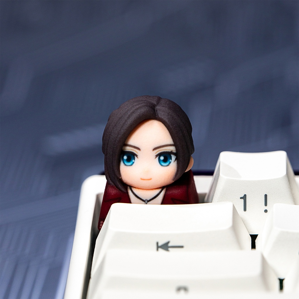 バイオハザード Fan-made メカニカルキーボードデフォルメキーキャップ 第1弾 レオン・エイダ・クレア・ジル 4種選択可 MXスイッチ対応 超高精細彩色レジン造形 同人グッズ