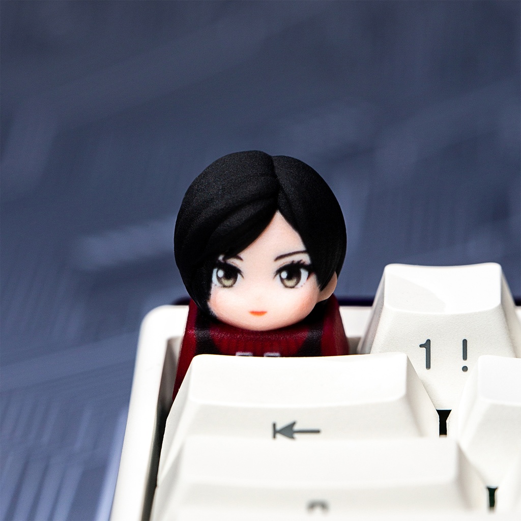 バイオハザード Fan-made メカニカルキーボードデフォルメキーキャップ 第1弾 レオン・エイダ・クレア・ジル 4種選択可 MXスイッチ対応 超高精細彩色レジン造形 同人グッズ