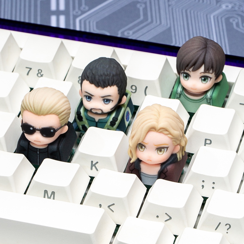 バイオハザード風 ファンメイド デフォルメ キーキャップ 第2弾 グレース ウェスカー クリス レベッカ 単品 MX軸/メカニカルキーボード対応 高精細レジン製 同人グッズ