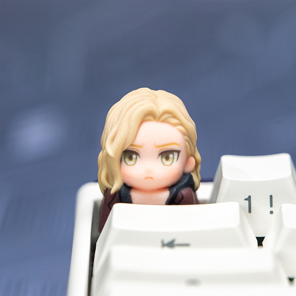 バイオハザード風 ファンメイド デフォルメ キーキャップ 第2弾 グレース ウェスカー クリス レベッカ 単品 MX軸/メカニカルキーボード対応 高精細レジン製 同人グッズ
