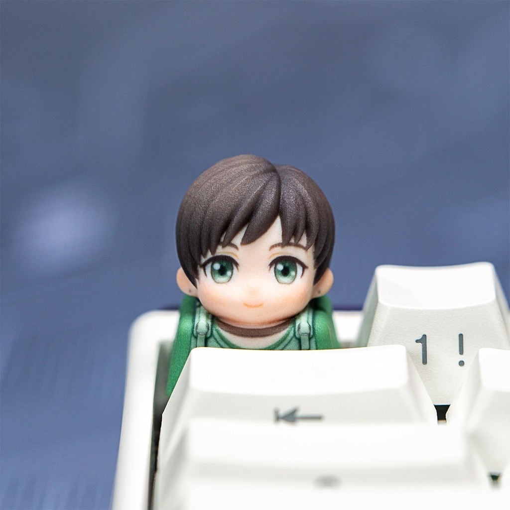 バイオハザード風 ファンメイド デフォルメ キーキャップ 第2弾 グレース ウェスカー クリス レベッカ 単品 MX軸/メカニカルキーボード対応 高精細レジン製 同人グッズ