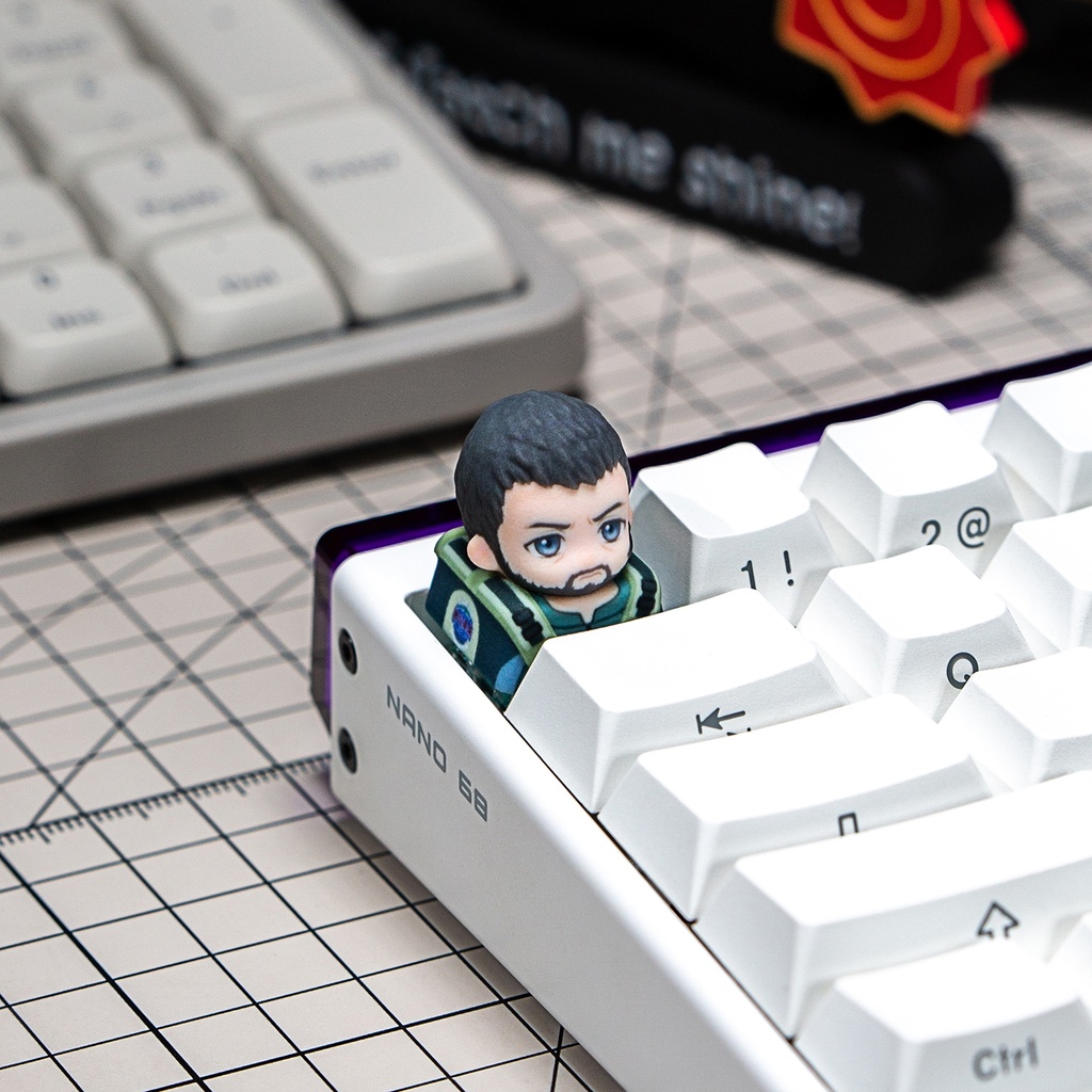 バイオハザード風 ファンメイド デフォルメ キーキャップ 第2弾 グレース ウェスカー クリス レベッカ 単品 MX軸/メカニカルキーボード対応 高精細レジン製 同人グッズ