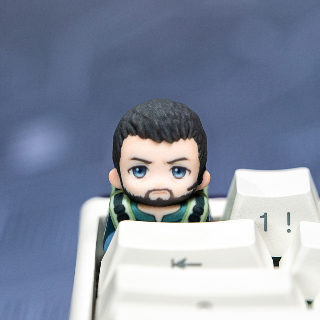 バイオハザード風 ファンメイド デフォルメ キーキャップ 第2弾 グレース ウェスカー クリス レベッカ 単品 MX軸/メカニカルキーボード対応 高精細レジン製 同人グッズ
