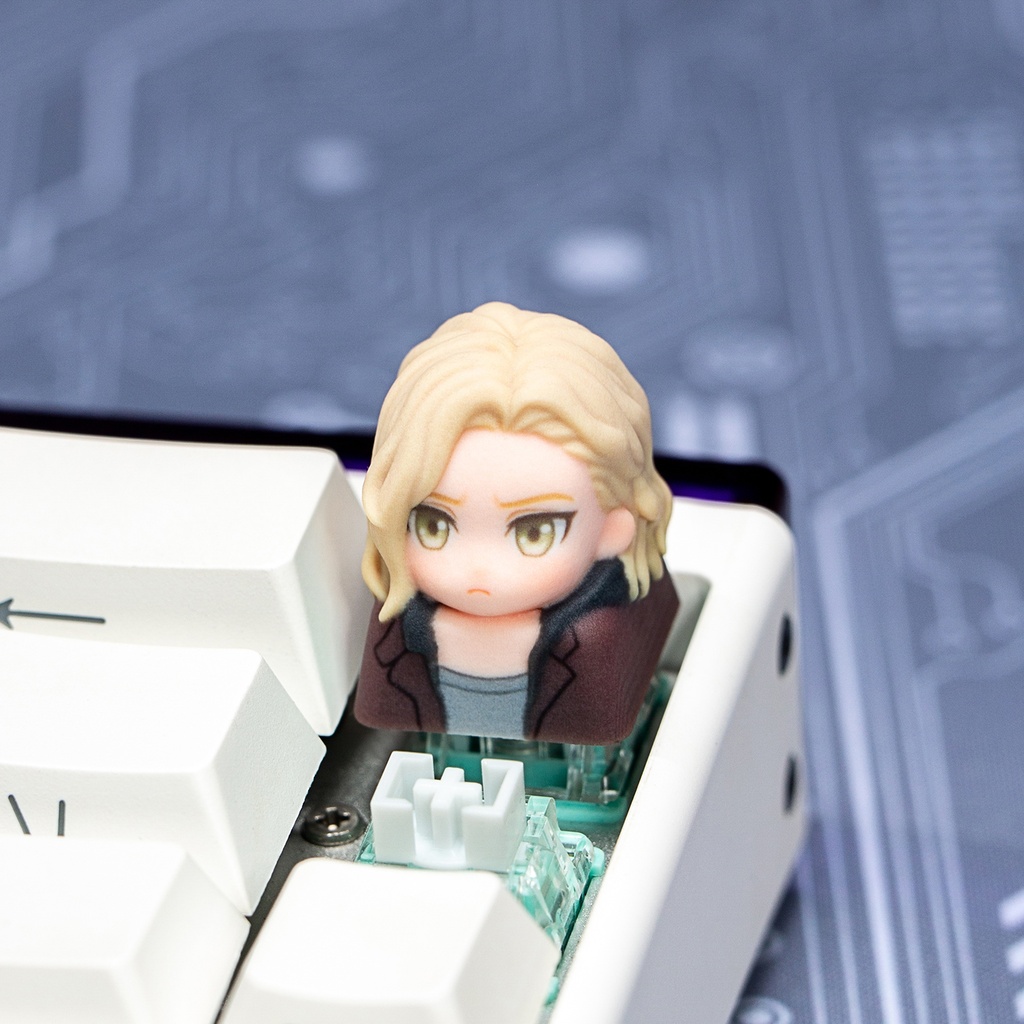 バイオハザード風 ファンメイド デフォルメ キーキャップ 第2弾 グレース ウェスカー クリス レベッカ 単品 MX軸/メカニカルキーボード対応 高精細レジン製 同人グッズ