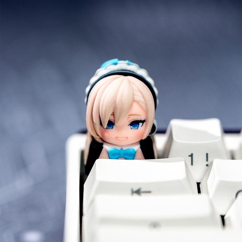 ブルアカ ブルーアーカイブ風 キャラ立体キーキャップ Vol.1 (ミカ/シロコ/コハル/トキ/アスカ/ユウカ 6種) シャーレ ゲヘナ トリニティ 先生向け デフォルメキーキャップ Cherry MX/磁気軸対応 ファンメイド同人グッズ