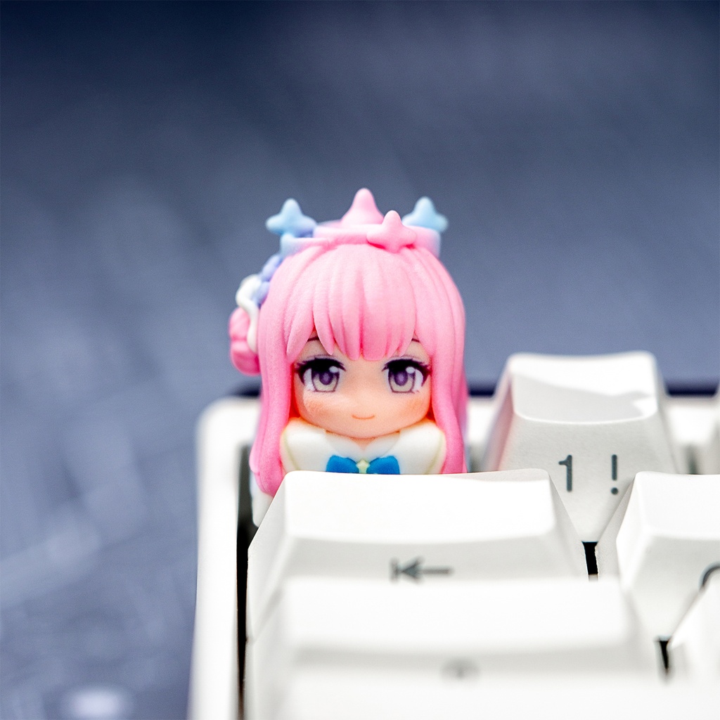 ブルアカ ブルーアーカイブ風 キャラ立体キーキャップ Vol.1 (ミカ/シロコ/コハル/トキ/アスカ/ユウカ 6種) シャーレ ゲヘナ トリニティ 先生向け デフォルメキーキャップ Cherry MX/磁気軸対応 ファンメイド同人グッズ